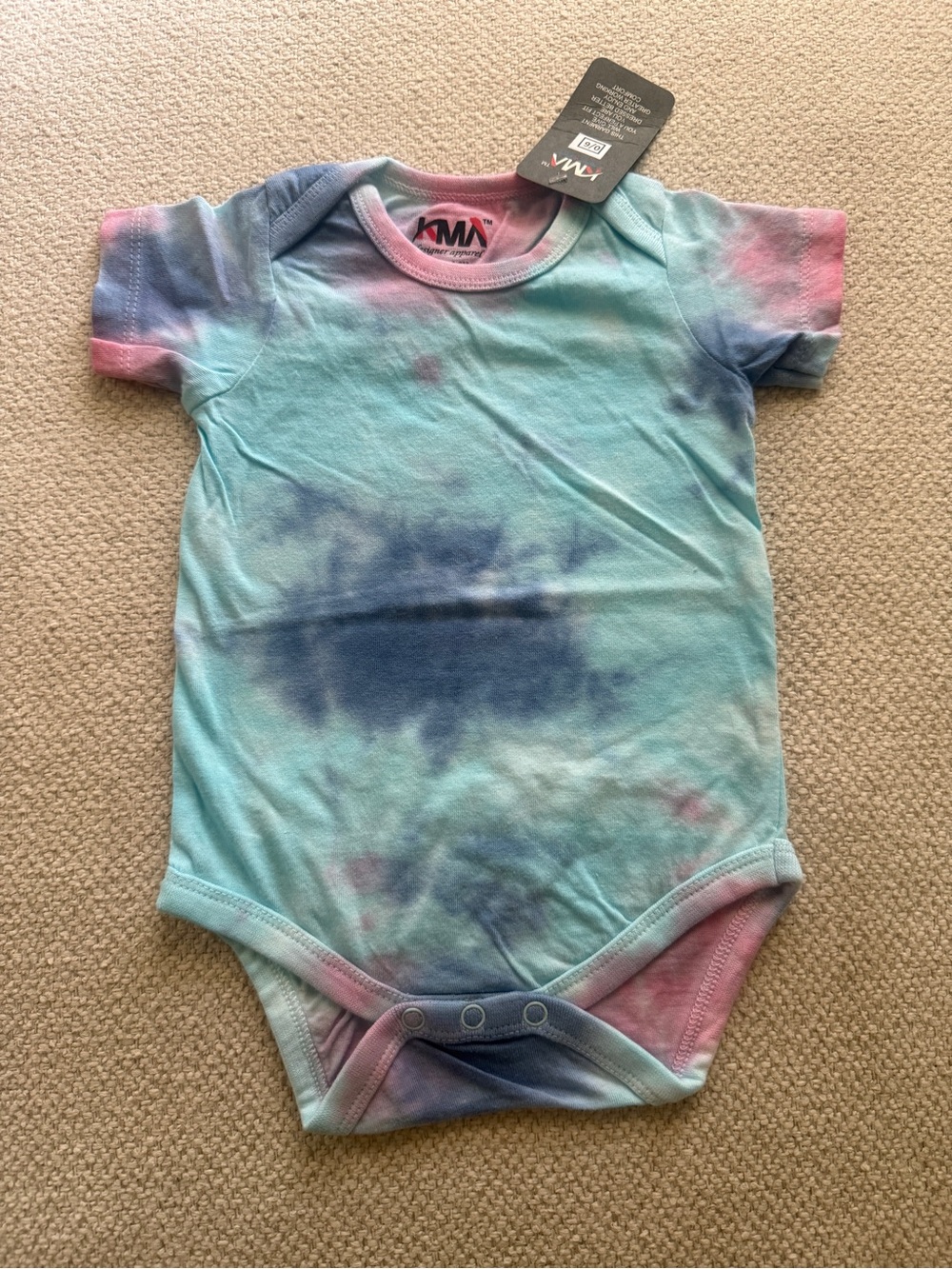 KMA Baby Tie-Dye Onesie (0–6 Months)
